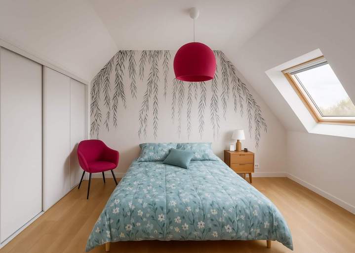 Peinture décorative chambre Le Folgoët
